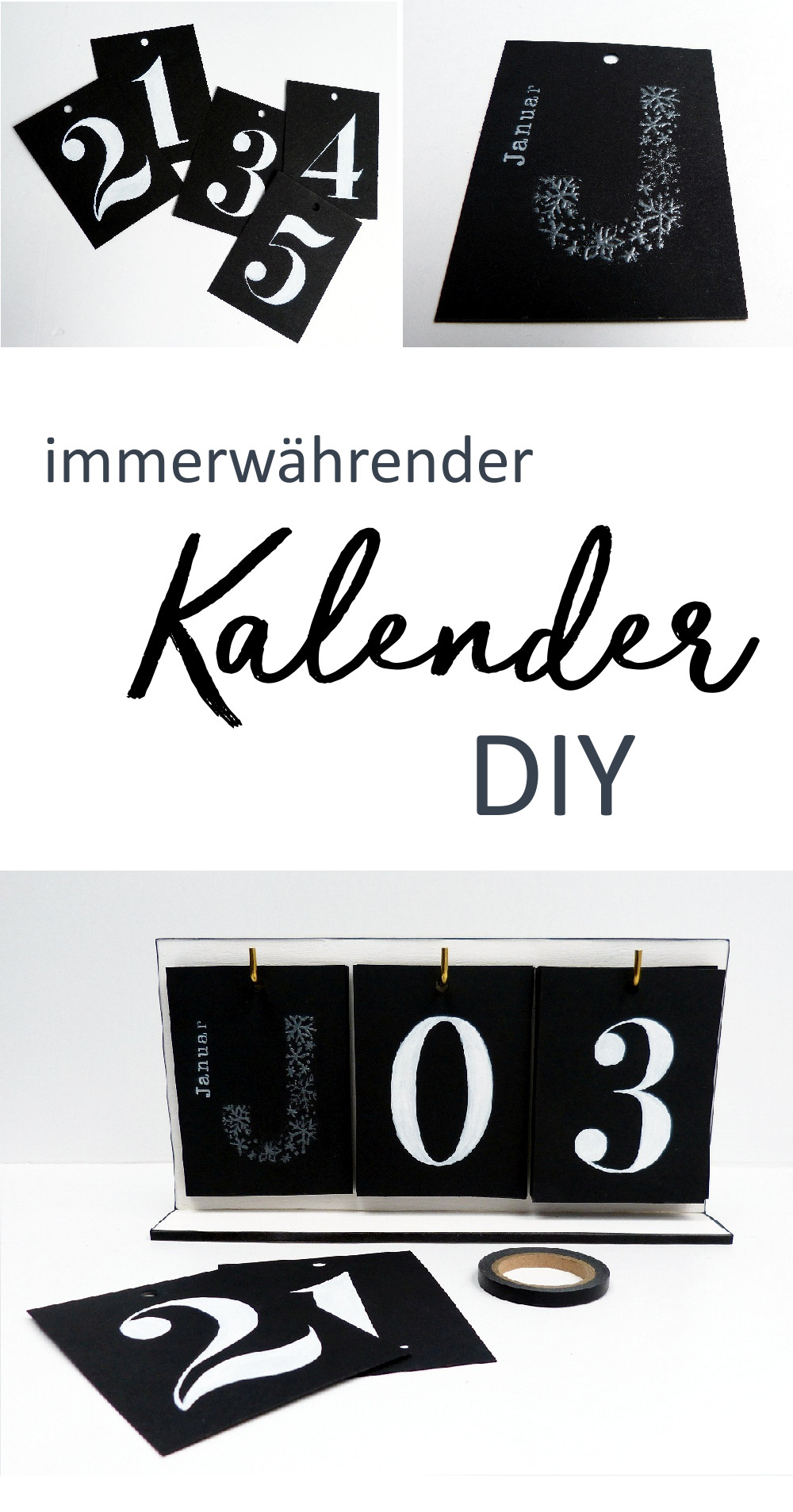 Immerwährender Kalender mit dem gewissen Etwas DIY heiterundhurtig.de